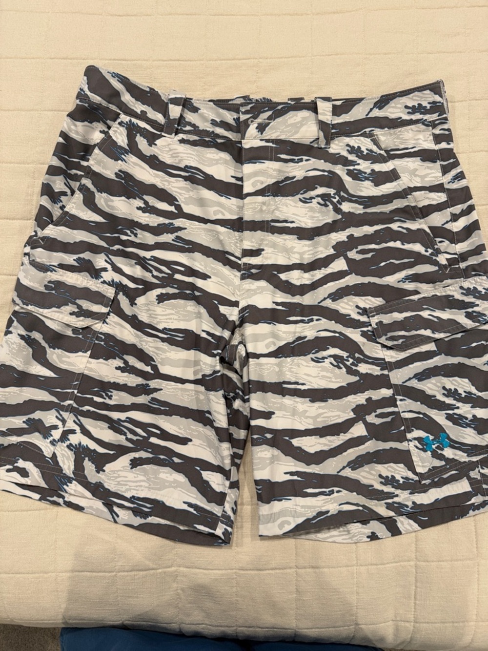 Under Armour Gray & White Camo Athletic Shorts